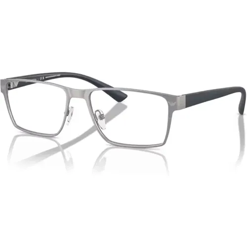 Glasses, unisex, , Size: 55 MM Matte Ruthenium Eyewear Frames - Emporio Armani - Modalova