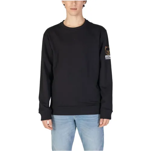 Sweatshirts, male, , Size: XL Crewneck Cotton Sweater - Moschino - Modalova