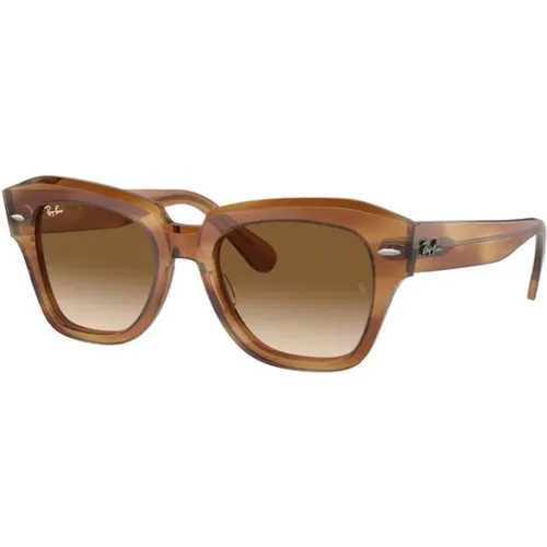 Klassischer Carey Rahmen mit Transparenten Braunen Gläsern , unisex, Größe: 52 MM - Ray-Ban - Modalova