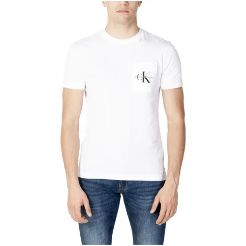 T-Shirts , Herren, Größe: L - Calvin Klein Jeans - Modalova