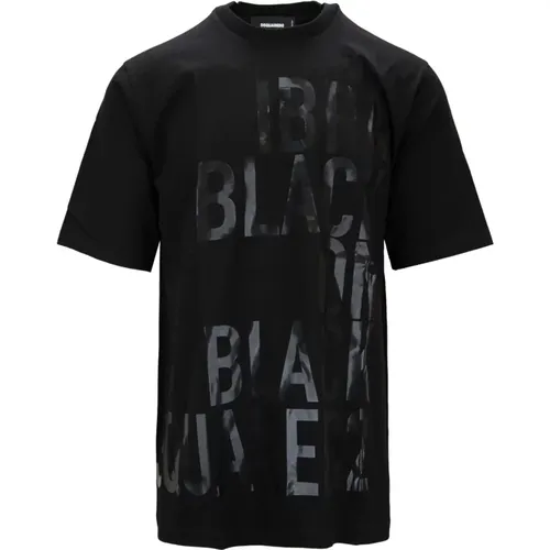 T-Shirts, male, , Size: L Ibra Slouch T-Shirt - Dsquared2 - Modalova