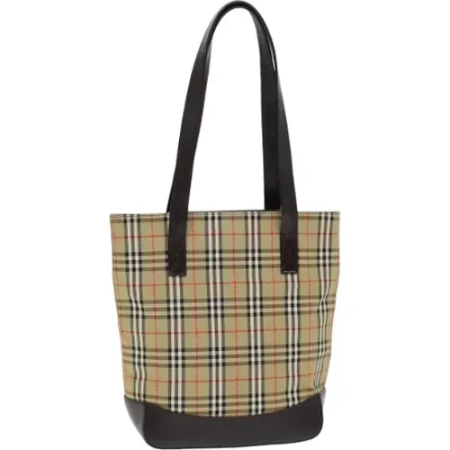 Pre-owned Tote Bags, female, , Size: ONE SIZE Pre-owned Canvas shoulder-bags - Burberry Vintage - Modalova