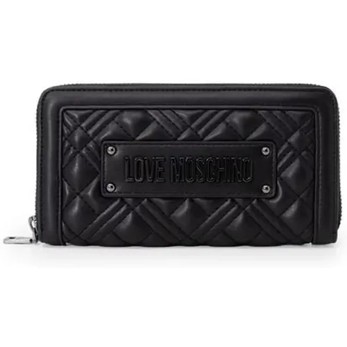 Wallets & Cardholders, female, , Size: ONE SIZE Faux Leather Large Wallet Collection - Love Moschino - Modalova