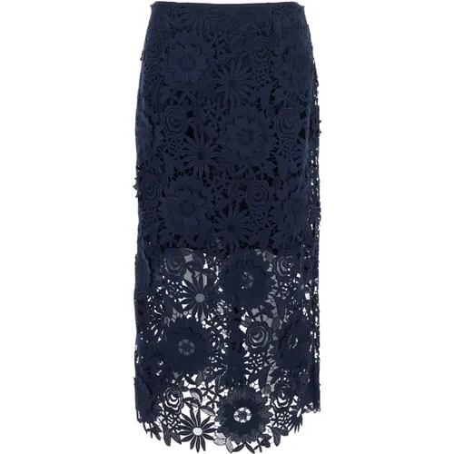 Midi Skirts, female, , Size: S 3D Lace Pencil Skirt - Rotate Birger Christensen - Modalova