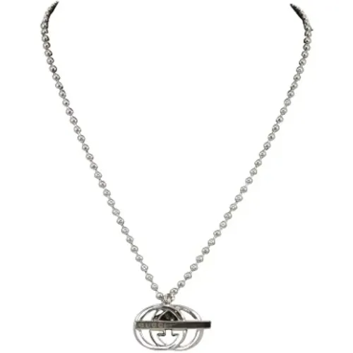 Pre-owned Jewellery, female, , Size: ONE SIZE Pre-owned Silver necklaces - Gucci Vintage - Modalova