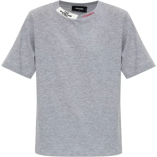 T-Shirt mit Logo , Damen, Größe: M - Dsquared2 - Modalova