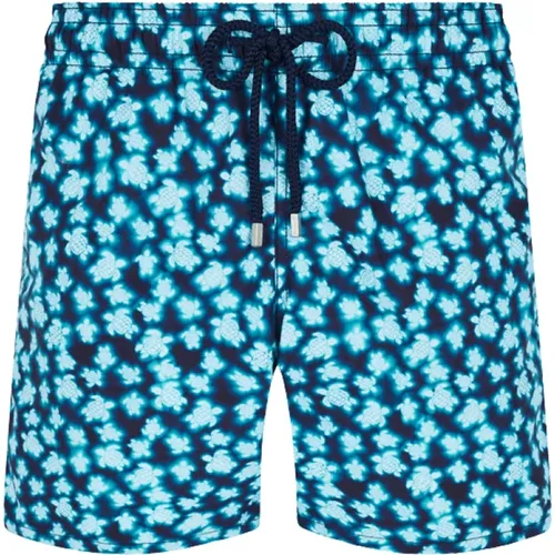 Beachwear, male, , Size: M Blurred Turtles Swim Shorts - Vilebrequin - Modalova