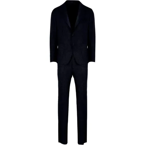 Single Breasted Suits, male, , Size: S Tailored Wool Suit - Tagliatore - Modalova