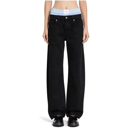 High-Waisted Balloon Fit Boxers , female, Sizes: W25, W24, W26, W27 - alexander wang - Modalova