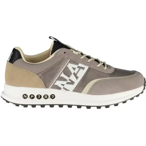 Polyester Sneaker with Contrast Details and Logo Print , male, Sizes: 8 UK, 11 UK, 9 UK, 6 UK, 7 UK, 10 UK - Napapijri - Modalova