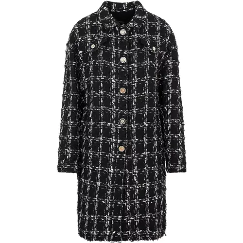 Single-Breasted Coats, female, , Size: XS Checked bouclé Coat - Giambattista Valli - Modalova