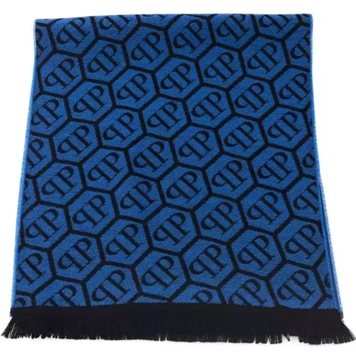 Chic Monogram Fringed Scarf , male, Sizes: ONE SIZE - Philipp Plein - Modalova