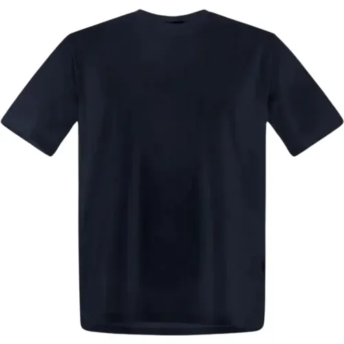 Stretch-Baumwoll-T-Shirt Rundhalsausschnitt Kurzarm , Herren, Größe: XL - Herno - Modalova