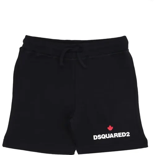 Kinder Schwarze Bermuda Shorts - Dsquared2 - Modalova