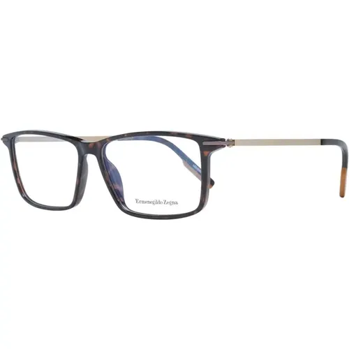 Glasses, male, , Size: ONE SIZE Rectangle Plastic Optical Frames - Ermenegildo Zegna - Modalova