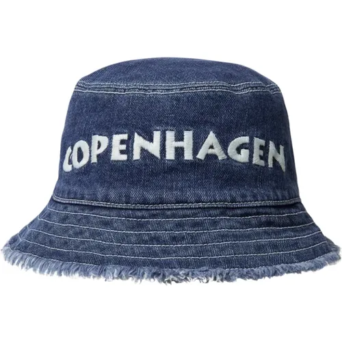 Hats, unisex, , Size: ONE SIZE Denim Bucket Hat with Embroidery - BAUM UND PFERDGARTEN - Modalova