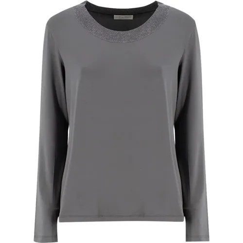 Women`s Clothing T-Shirts Polos D.grey/d.grey Lx Aw23 , female, Sizes: S, M - Le Tricot Perugia - Modalova