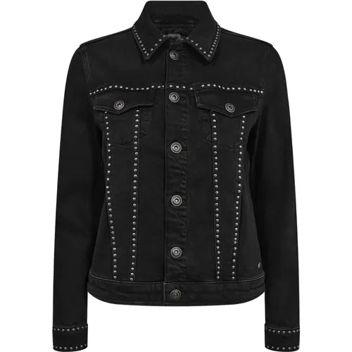 Cool Denim Jacket with Studs , female, Sizes: L, S, XS, M, XL - MOS MOSH - Modalova