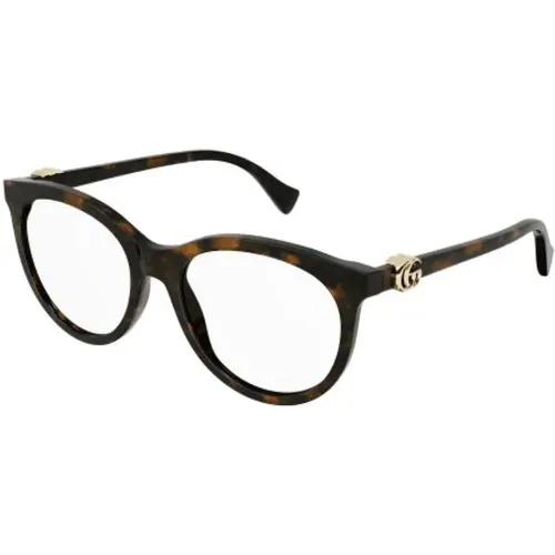 Gg1074O Havana Transparente Brille , unisex, Größe: 53 MM - Gucci - Modalova