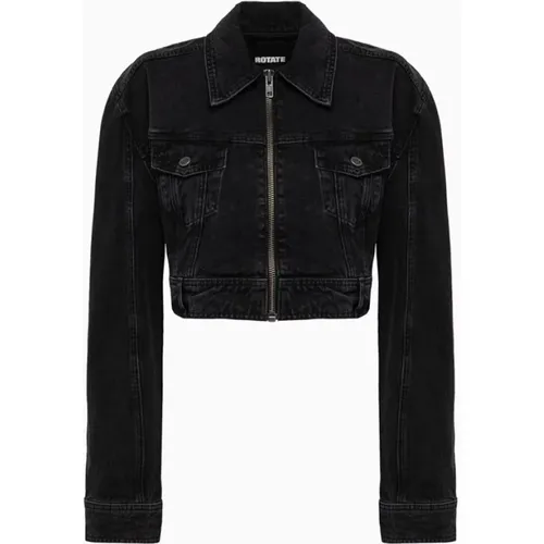 Solid Color Washed Denim Jacket , female, Sizes: M - Rotate Birger Christensen - Modalova