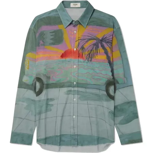 Printed Shirt with Tyson Reeder Print , male, Sizes: L - Celine - Modalova