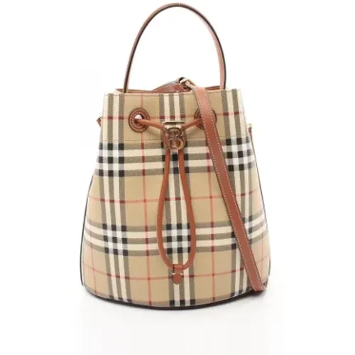 Pre-owned Bucket Bags, female, , Size: ONE SIZE Pre-owned Leather handbags - Burberry Vintage - Modalova