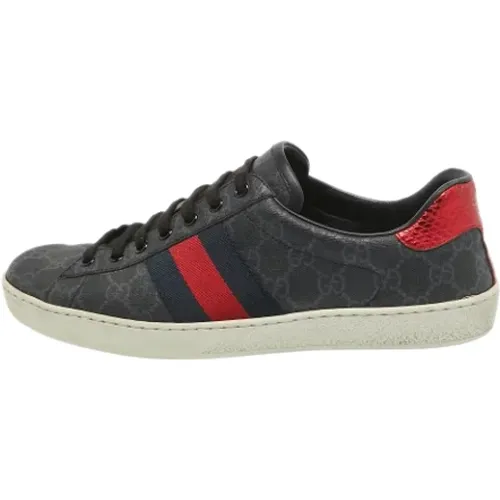 Pre-owned Coated canvas sneakers , male, Sizes: 9 UK - Gucci Vintage - Modalova
