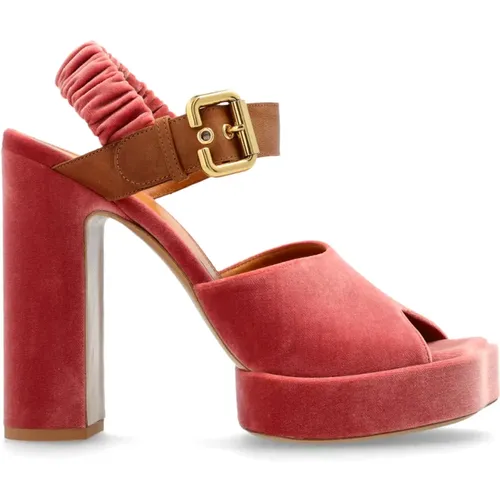 High Heel Sandals, female, , Size: 8 1/2 US Platform sandals Aria - Chloé - Modalova