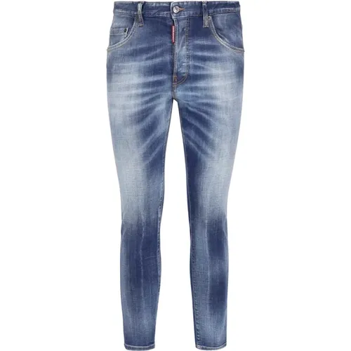 Skinny Jeans, male, , Size: L Stylish Skinny Jeans for Men - Dsquared2 - Modalova