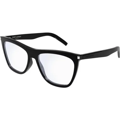 Stilvolle Acetatbrillen für modebewusste Frauen,Upgrade Your Eyewear Style with Sl-518V Glasses - Saint Laurent - Modalova