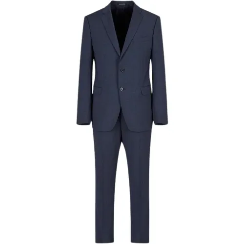 Single Breasted Suits, male, , Size: XL Slim Fit Single-Breasted Suit - Emporio Armani - Modalova