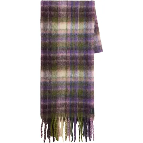 Winter Scarves, female, , Size: ONE SIZE Alpaca Checkered Scarf - Woolrich - Modalova