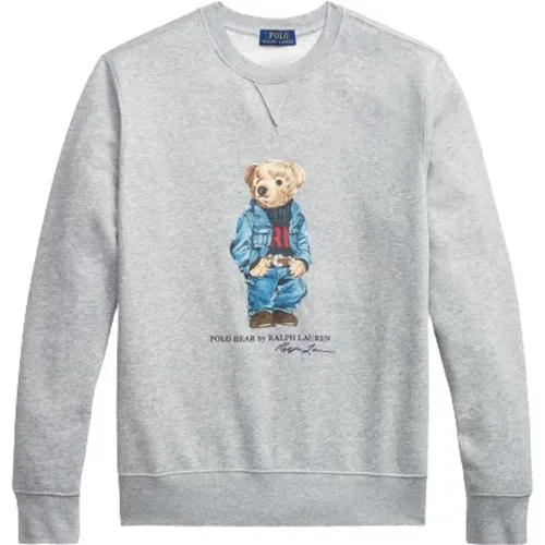 Sweatshirts, male, , Size: XL Bear Motif Sweatshirt - Polo Ralph Lauren - Modalova