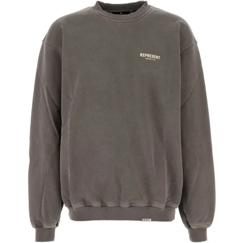 Stylischer Schlamm Baumwoll-Sweatshirt , Herren, Größe: M - REPRESENT - Modalova