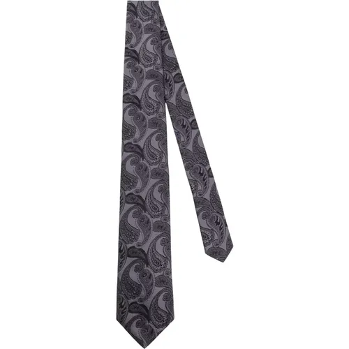 Ties, male, , Size: ONE SIZE Paisley Silk Tie Made in Italy - BRUNELLO CUCINELLI - Modalova