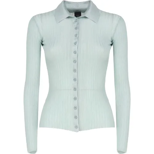 Long-Sleeved Button-Up Shirt , female, Sizes: M - pinko - Modalova