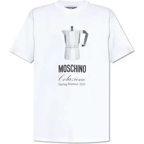 T-Shirts, male, , Size: XL T-shirt with print - Moschino - Modalova