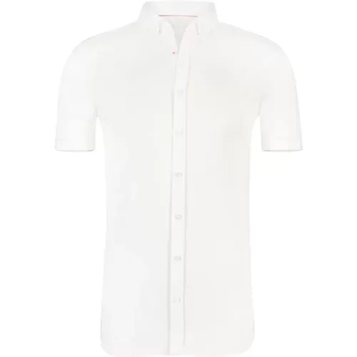 Moderne Kurzarm-Hemden weiß , Herren, Größe: M - Desoto - Modalova
