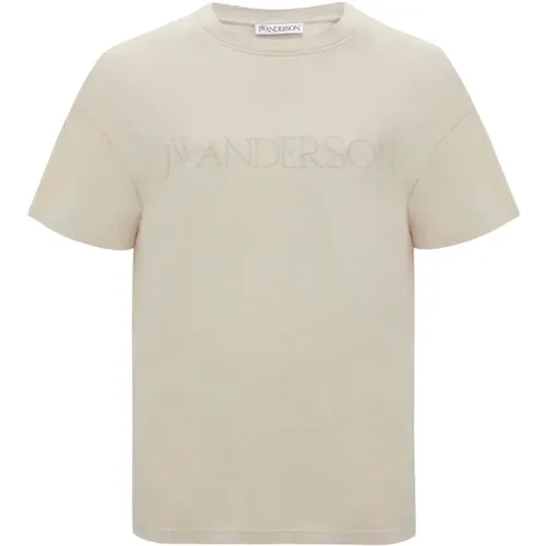 T-Shirt mit gesticktem Logo , Herren, Größe: XL - JW Anderson - Modalova