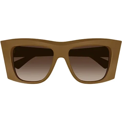 Braune Sonnenbrille für Frauen , Damen, Größe: 54 MM - Bottega Veneta - Modalova