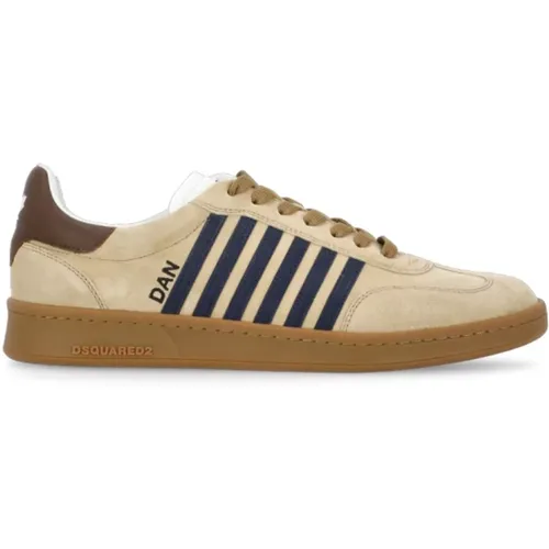 Wildleder Sneakers Runde Spitze , Herren, Größe: 40 EU - Dsquared2 - Modalova