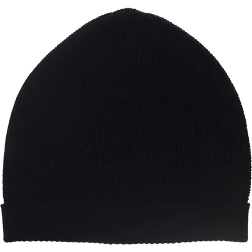 Beanies, male, , Size: ONE SIZE Ribbed Beanie Hat Accessories - Alpha Studio - Modalova