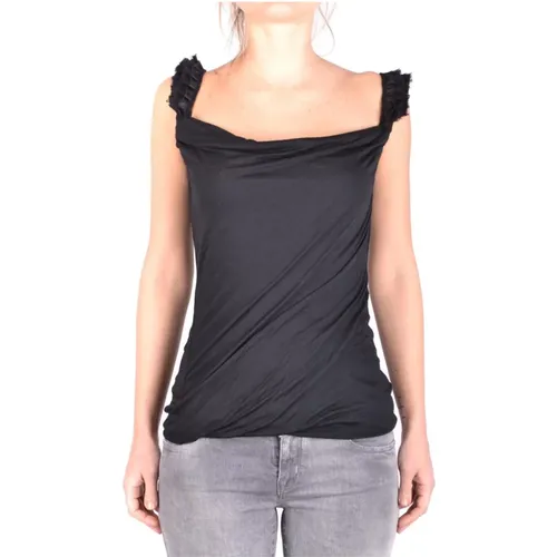 Sleeveless Tops, female, , Size: L Sleeveless Square Neck Top - Dsquared2 - Modalova