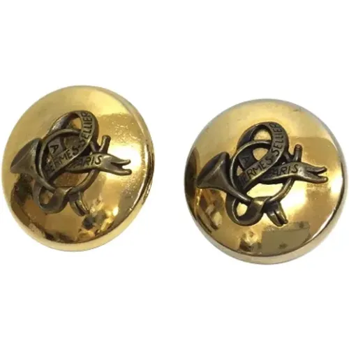 Pre-owned Jewellery, female, , Size: ONE SIZE Pre-owned Metal earrings - Hermès Vintage - Modalova