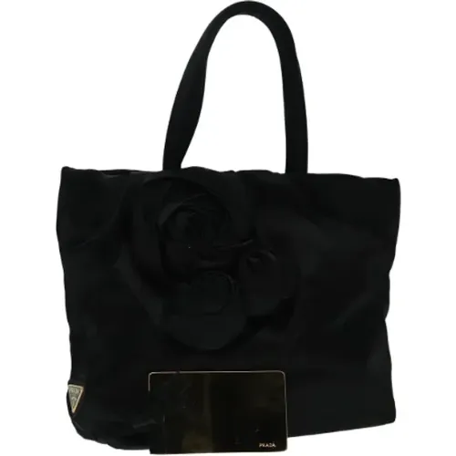 Pre-owned Tote Bags, female, , Size: ONE SIZE Pre-owned Satin handbags - Prada Vintage - Modalova