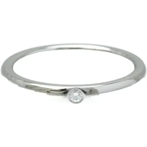 Pre-owned Jewellery, female, , Size: ONE SIZE Pre-owned Platinum rings - Tiffany & Co. Pre-owned - Modalova