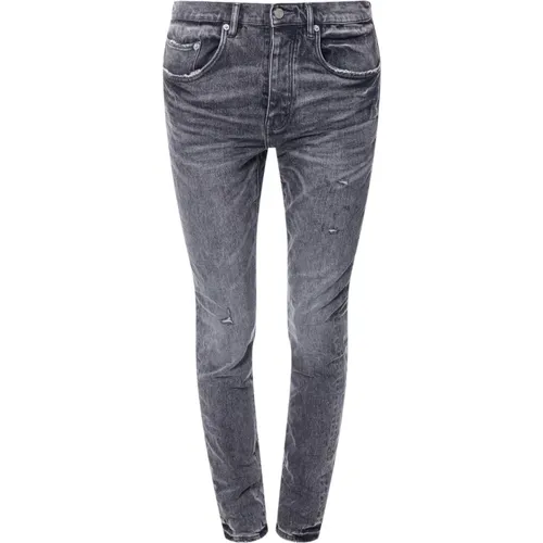 Slim Fit Grey Trousers Aw24 , male, Sizes: W33, W32, W31, W34, W36 - Purple Brand - Modalova