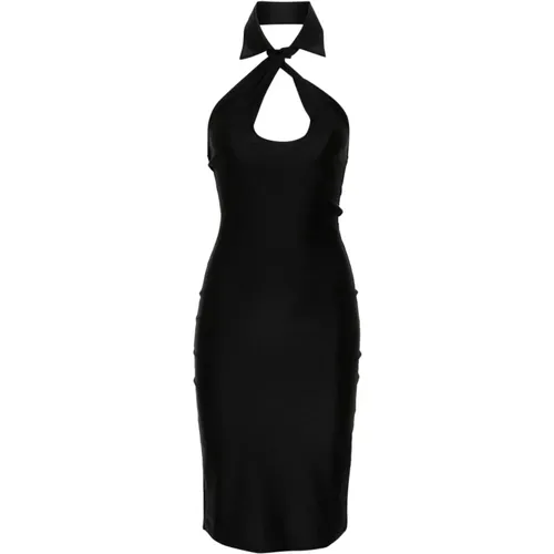 Schwarzes Cut-Out Kleid , Damen, Größe: XS - Coperni - Modalova