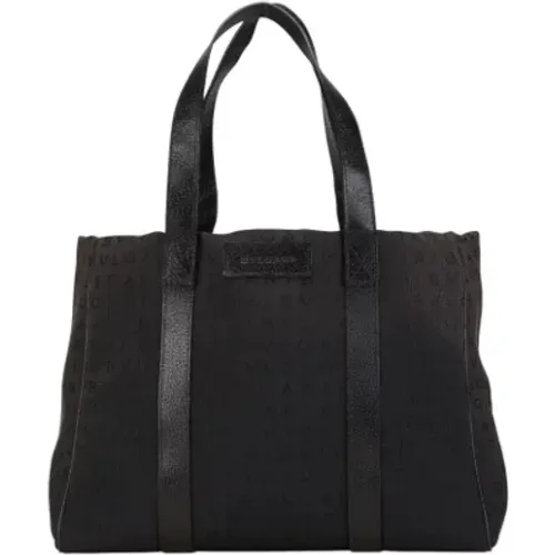 Pre-owned Tote Bags, female, , Size: ONE SIZE Pre-owned Canvas shoulder-bags - Bvlgari Vintage - Modalova