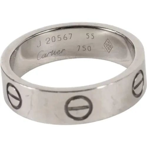 Pre-owned Jewellery, male, , Size: ONE SIZE Pre-owned White Gold rings - Cartier Vintage - Modalova